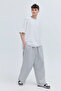 Adjustable Oversized Baggy Pants with Elasticated Cuffs Large Size Black Gray Anthracite - 6