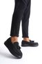 Slw154 blaze laceless tasseled linen men's daily sport classic shoe kst - black - 2