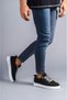Slw152 cool lace-up linen men's daily sport classic shoe kbt - black - 3