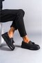 Slw154 blaze laceless tasseled leather men's daily sport classic shoe cst - black - 2