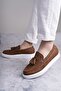 Slw153 bloom laceless tasseled leather men's daily sport classic shoe cbt - taba - 2