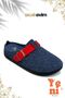Women's Winter House Slippers – Warm, Lightweight and Durable Stylish Plush Slippers Navy Blue Red - 2