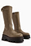 Hely Mink Buckle Detailed High-Sole Women's Boots - 3