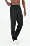 Double Pleated Long Loose Leg High Waist Baggy Black Pants Men