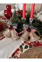 2-Pack Gold Glitter Bell Ornament with String Christmas New Year Christmas Decoration - 3