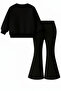 Bow Detailed Leggings Top and Bottom Girl Set - 2