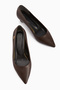 Wera Brown Short Heeled Shoes Women's Stiletto - 4