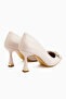 Saja Beige Buckled Women's Heeled Shoes - 5