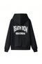 Women's Black Death Row Printed 3 Thread Hoodie Sweatshirt - 3