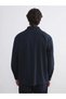 Xside Navy Blue Long Sleeve Shirt Collared Men's Shirt - 3