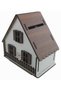 House Shaped Wooden Piggy Bank - Decorative Kids Room Money Saving Box - Toy House Piggy Bank - 4