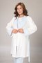 Women's Blue Jacquard Shawl Collar Winter Special Design Maternity Maternity Dressing Gown Pajama Set - 5