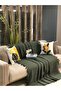 Multicolor Hand-Tied Khaki Green Sofa Cover, Multi-Purpose Cover, Piqué 180 X 200 CM