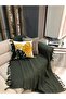 Multicolor Hand-Tied Khaki Green Sofa Cover, Multi-Purpose Cover, Piqué 180 X 200 CM - 3