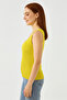 Mustard Knitwear High Quality Thick Strap Sleeveless Blouse Ribbed Stretchy Soft Slim Square Neck - 3