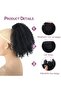 Afro Kinky Curly Drawstring Ponytail for Black Women (Black, 1B) - 6