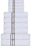 Turkish Cotton Ultra-Plush 10-Piece Towel Set, Fast Drying & Absorbent, Black