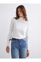 Ecru Turtleneck Women's Knitwear Sweater