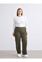 Elastic Waist Textured Women's Trousers - 2