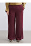 Wide Leg Women's Trousers with Elastic Waist - 6