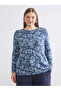 Crew Neck Patterned Blouse - 2