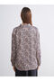 Özmarka New Season Patterned Satin Women's Shirt - 4
