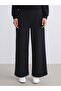 Wide Leg Women's Trousers with Elastic Waist - 3