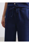 Navy Blue Elastic Waist Women's Jean Pants from Plus-Store - 3
