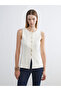 Zero Roba Collar Women's Knitwear Vest for Style Seekers from Uzg Store - 2