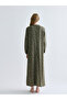 Peak New Season Ruling Collar Patterned A-Line Dress - 4