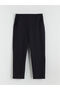 Two Mt Shop Quality Lcw Grace Black Denim Straight & Flat Waist Elastic Straight Leg Women's Jean Pants - 3