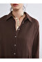 Vision Brown Textured Muslin Women's Shirt - 3