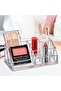 Acrylic Cosmetic Organizer, Transparent Plastic Makeup Holder, Compartmente - 2