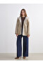 Brown Hooded Oversize Women's Teddy Coat - 2