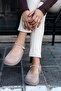 Mira Vison Suede Buckle Detail Flat Sole Women's Flat Shoes - 8