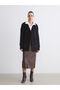 Alita City Lcwaikiki Classic Black Knitwear Plain Midi Women's Cardigan with a Difference - 5