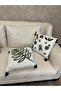 غطاء وسادة مطرز باللون الكريمي مع شراشيب، قطعتان، تصميم بوهيمي عصري - 5