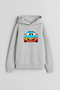 Blue Car Printed Boys Girls Children Gray Hooded Hoodie Sweatshirt Hoodie