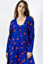 Blue Poppy Sequin Kaftan - 2