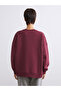 Printed Oversize Women's Thick Sweatshirt - 4