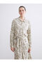Lcw Grace Green Belted Patterned Shirt Dress - 2