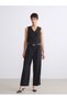 Alita City Lcw Vision Black Belted Carrot Cut Women's Pleated Pants with a Difference