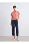Elastic Waist Textured Women's Trousers