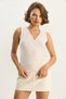 Women's Cream Double Breasted Collar Waist Tie Knitwear Vest Ty251021 60283594 - 3