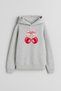 Cherry Cherry Printed Boys Girls Children's Gray Hooded Hoodie Sweatshirt Hoodie