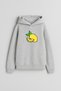 Yellow Lemon Printed Boys Girls Children's Gray Hooded Hoodie Sweatshirt Hoodie