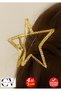 Gold Color Metal Star Model Hairpin Hair Clip 7 cm