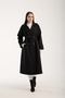 Black Belted Oversize Lined Trench Coat 46159