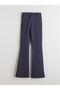 Two Mt Shop Quality Lcw Vision Navy Blue High Waist Spanish Leg Women's Leggings - 6