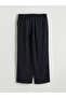 Wide Leg Women's Trousers with Elastic Waist - 8